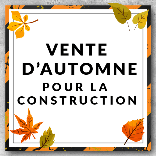 Vente d'automne pour la construction